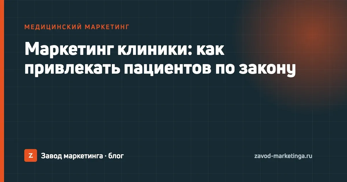 Путь пациента клиники от рекламного объявления до записи, визита и оплаты с отметками о требованиях закона о рекламе
